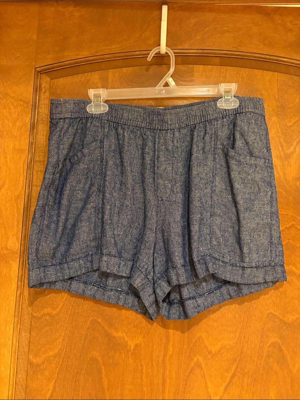 Old Navy Denim-Look High Waist Women's Shorts in Blue